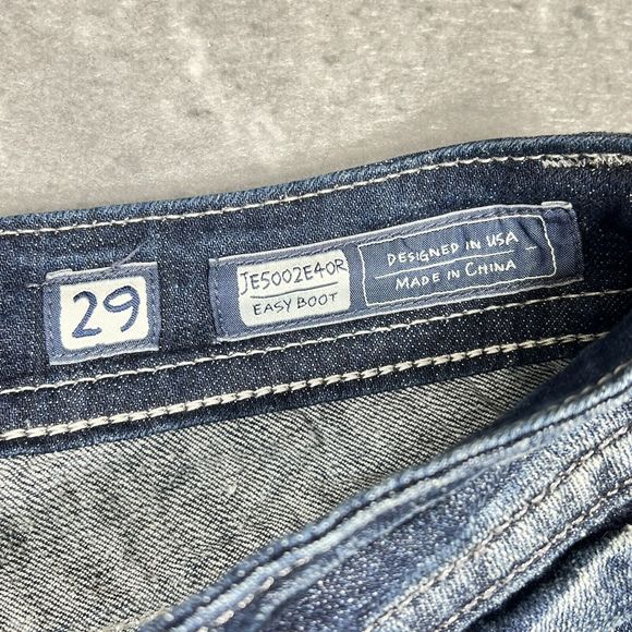 Miss Me Jeans Womens Size 29 Blue Boot Distress Jeweled Flap Pockets 3514 - Picture 13 of 15